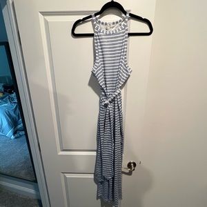 Blue/White stripe jumpsuit size M